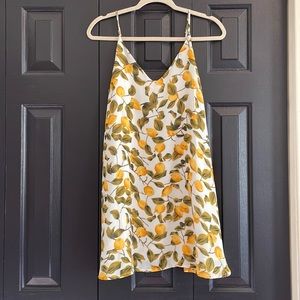 Lucca lemon-printed mini dress